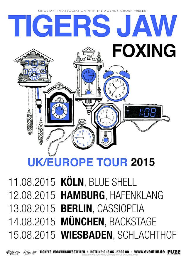 Foxing Tigers Jaw Tour 2015 Tigers Jaw at Cassiopeia